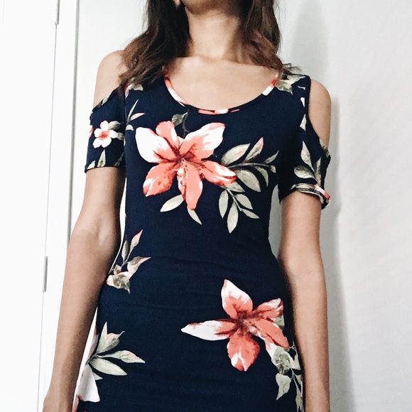 FLORAL BODYCON DRESS - Picture 4 of 5